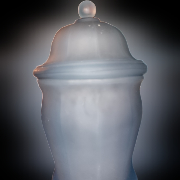 Vintage Ginger Jar Frosted Blue Glass - Picture 7 of 7